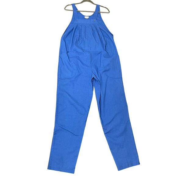 Vintage 60s Blue Cotton Blend Casual Overalls by Marion Sue- Size Small - Picture 11 of 11